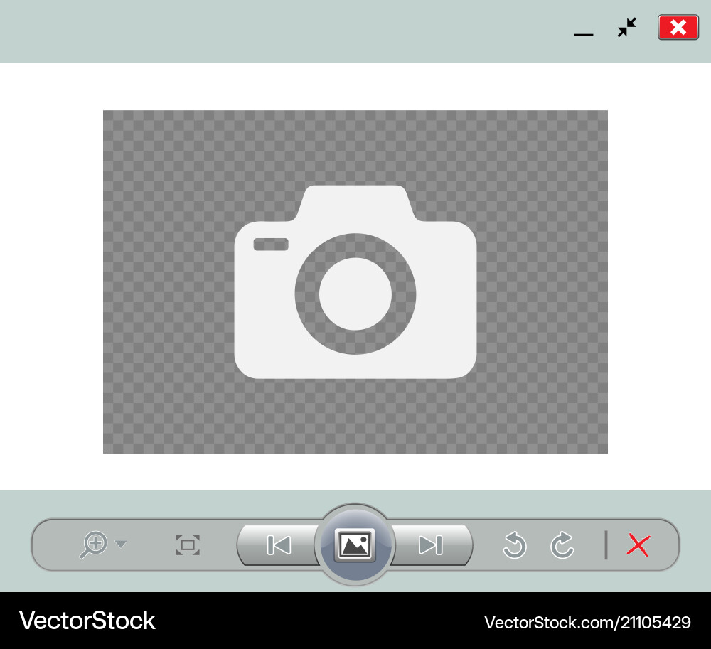 Web Image Viewer Template Vector Image