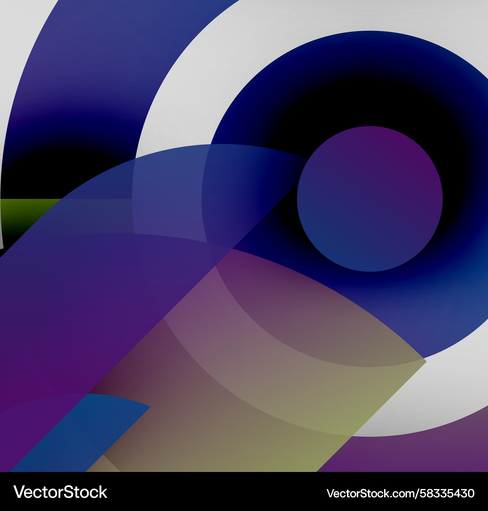 Abstract composition featuring overlapping Vector Image