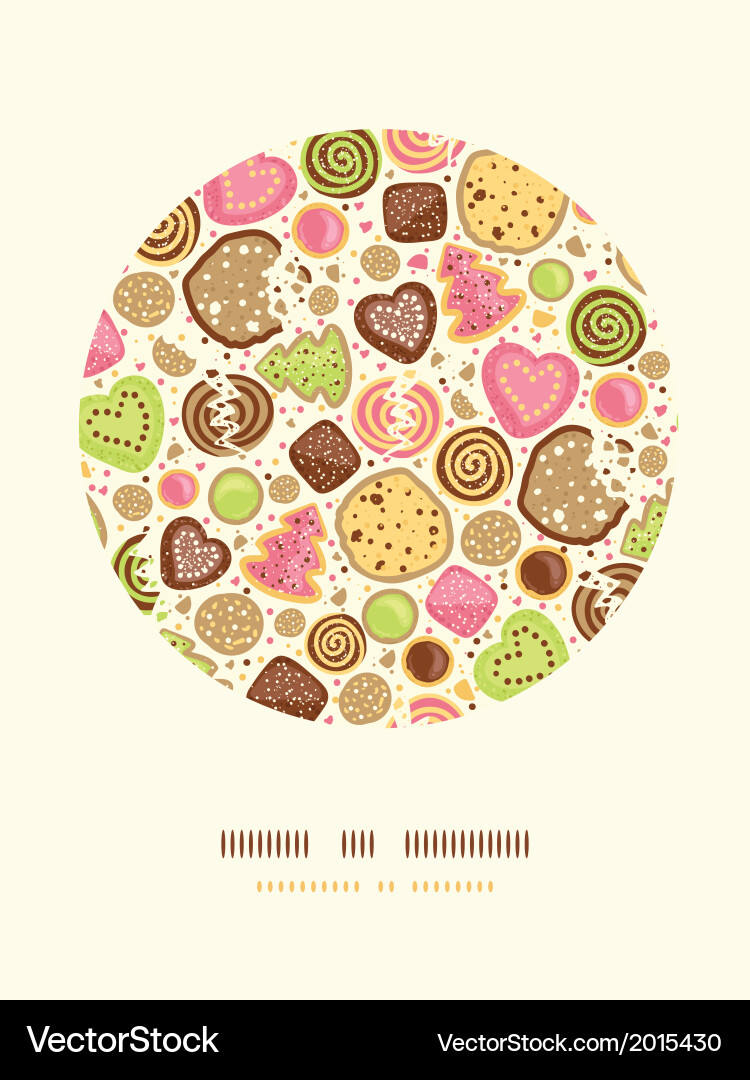 Colorful Cookie Pattern Vector Image