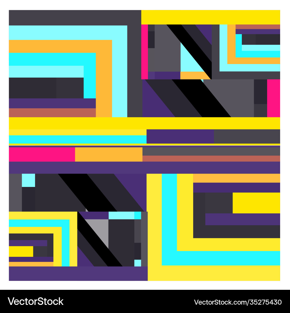 Colorful geometric and curve background pattern Vector Image