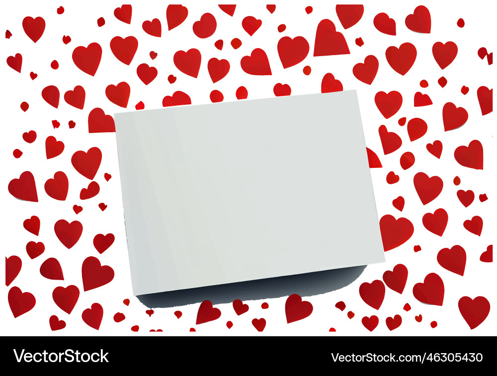 Frame background with heart Vector Image
