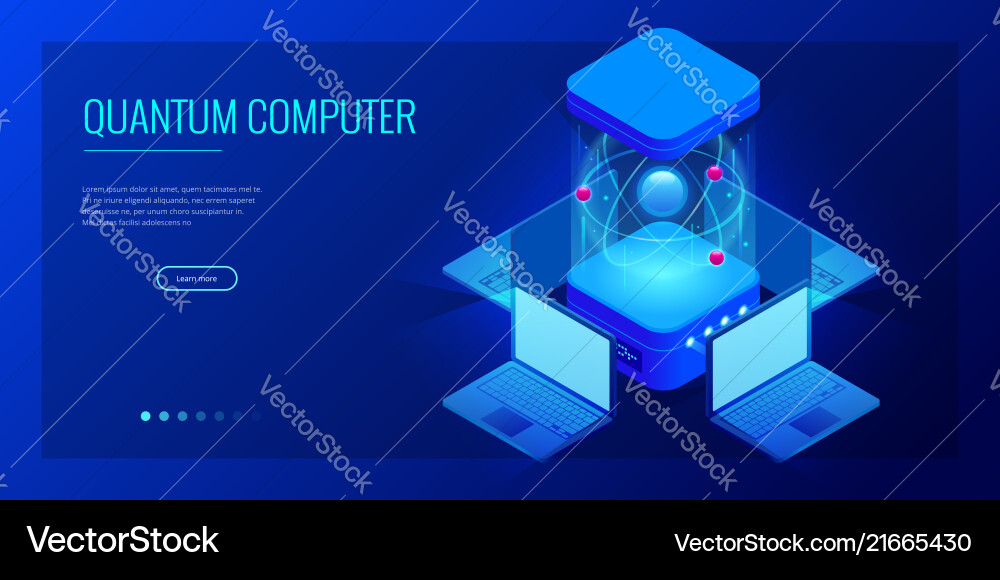 Isometrisches Quantenrechner oder Supercomputing Isometrisches Quantenrechner oder Supercomputing vektorbild