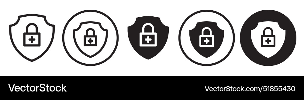 Security icon set collection for web vector image