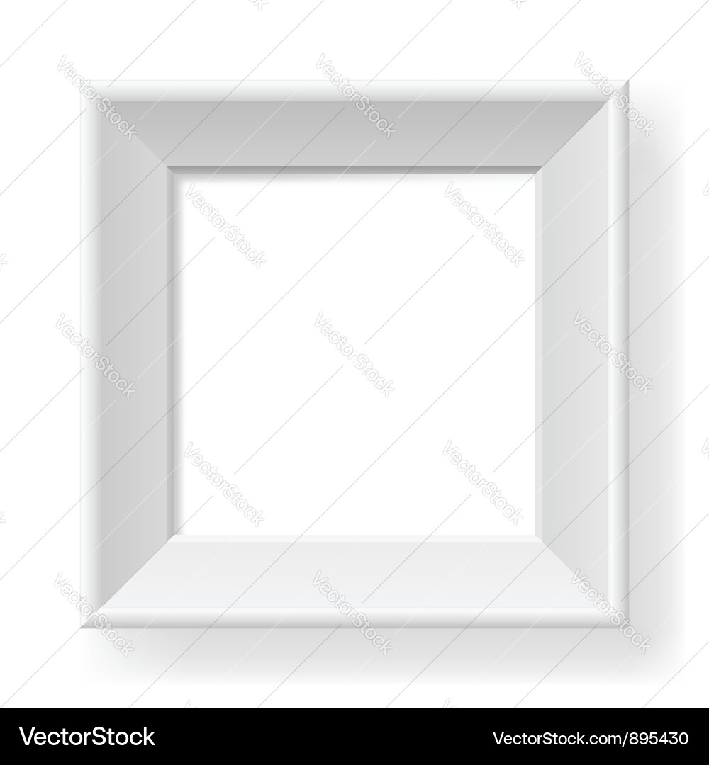 White Number One Frame Vector Image