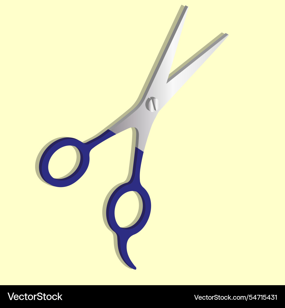 3d realistic open scissors Vector Image