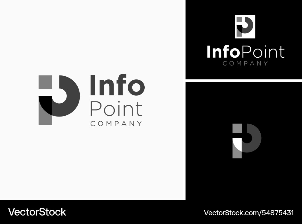 Anfangsbuchstaben p und i oder ip pi monogramm logo Anfangsbuchstaben p und i oder ip pi monogramm logo vektorbild