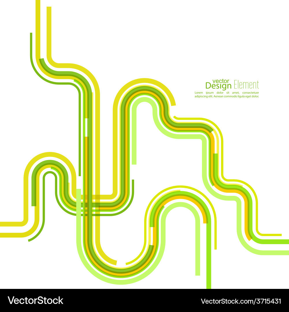 Curved Path Abstract Background Vector Image