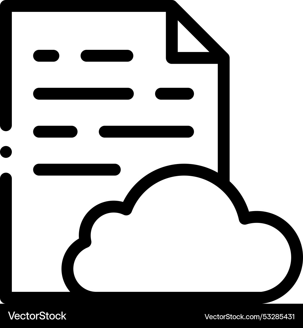 Document icon thin linear style design isolated Document icon thin linear style design isolated vector image