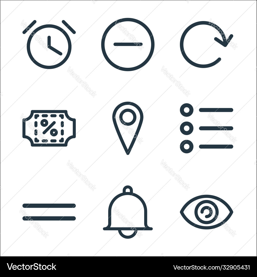 Ecommerce starter pack line icons linear set Vector Image