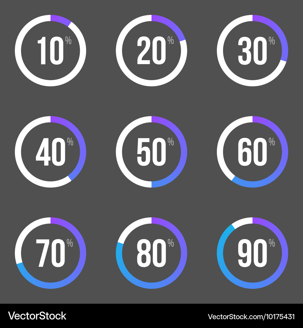 Infographic progess bars Vector Image