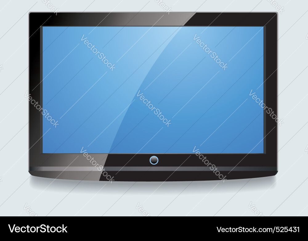 Modern LCD Monitor Vector Image