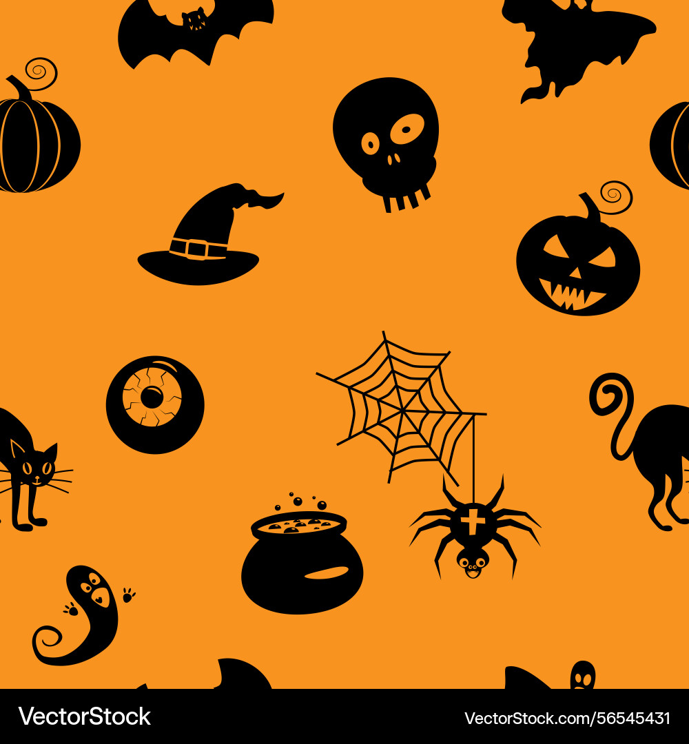 Nahtlose Halloween Muster Hintergrund Vektorbild