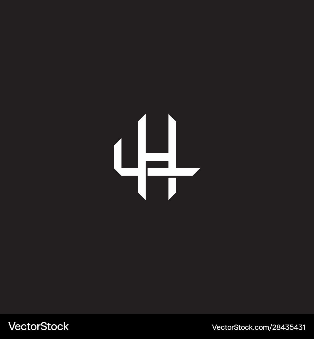 Overlapping Initial Logo - HL Interlock vector image