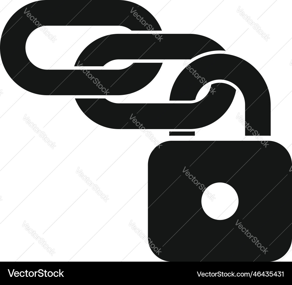 Padlock blockchain icon simple block chain Padlock blockchain icon simple block chain vector image
