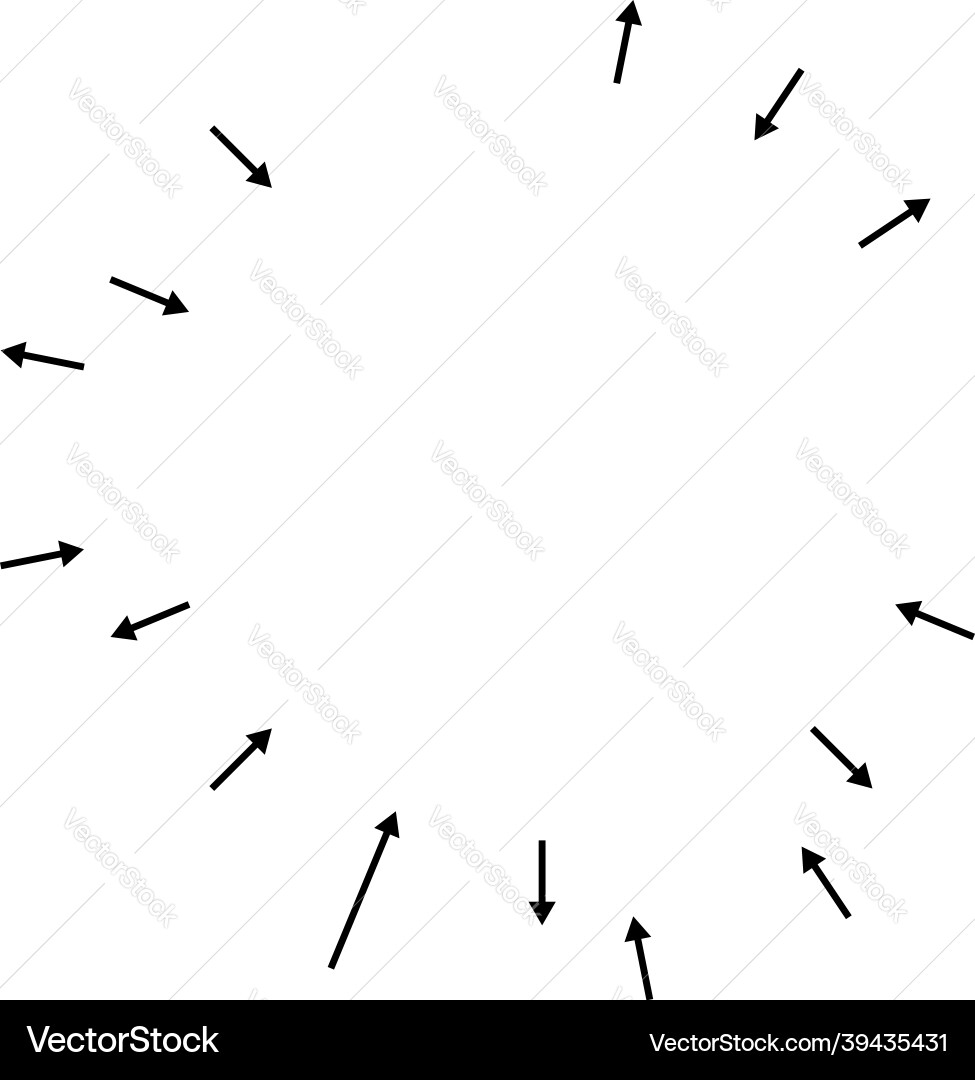 Radial radiating arrows pointers in opposite Radial radiating arrows pointers in opposite Vector Image