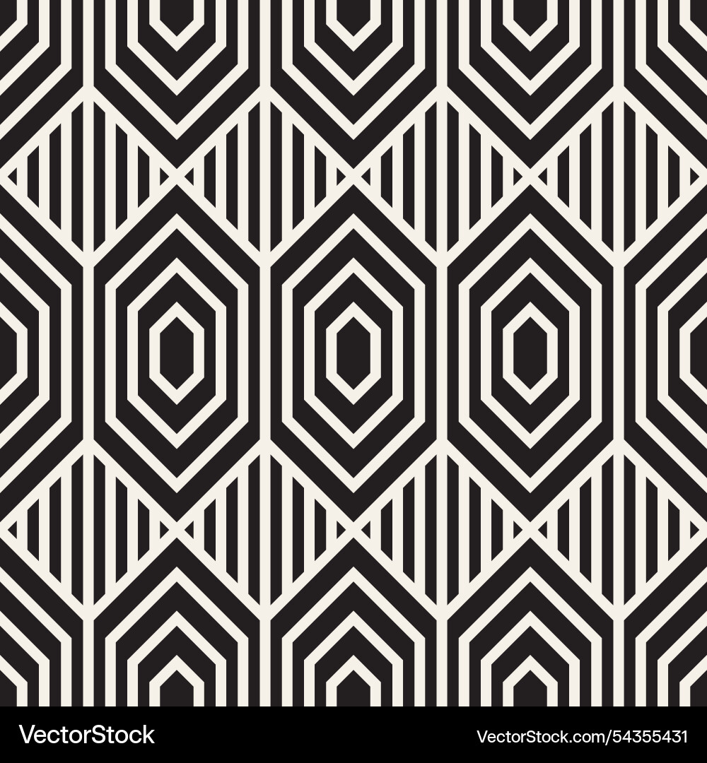 Seamless pattern repeating geometric elements vector image