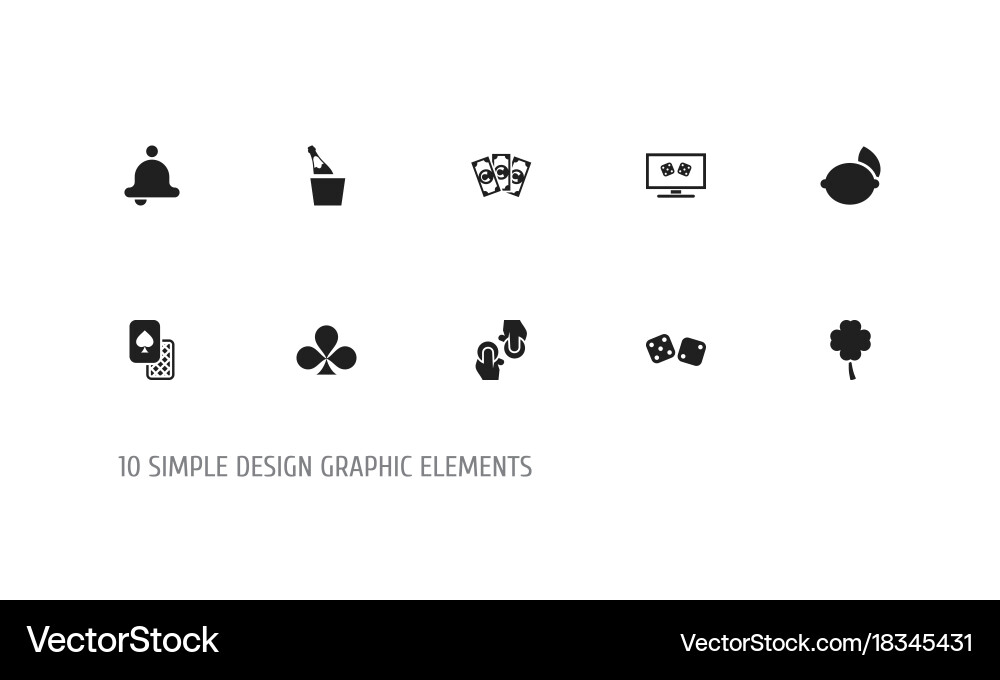 Set of 10 editable game icons includes symbols vector image