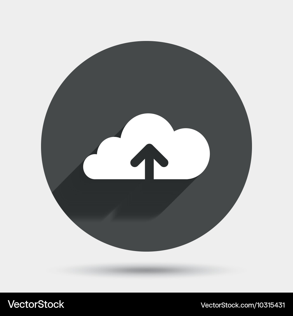 Upload to cloud icon button Vector Image