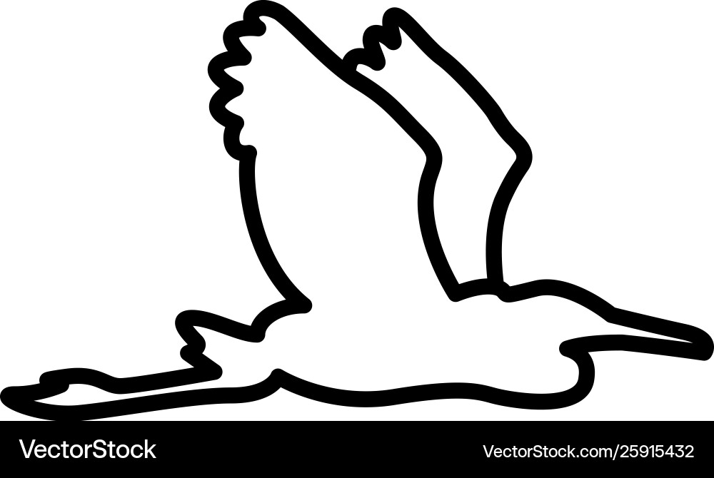 Bird line icon in flat style for apps ui websites Bird line icon in flat style for apps ui websites Vector Image