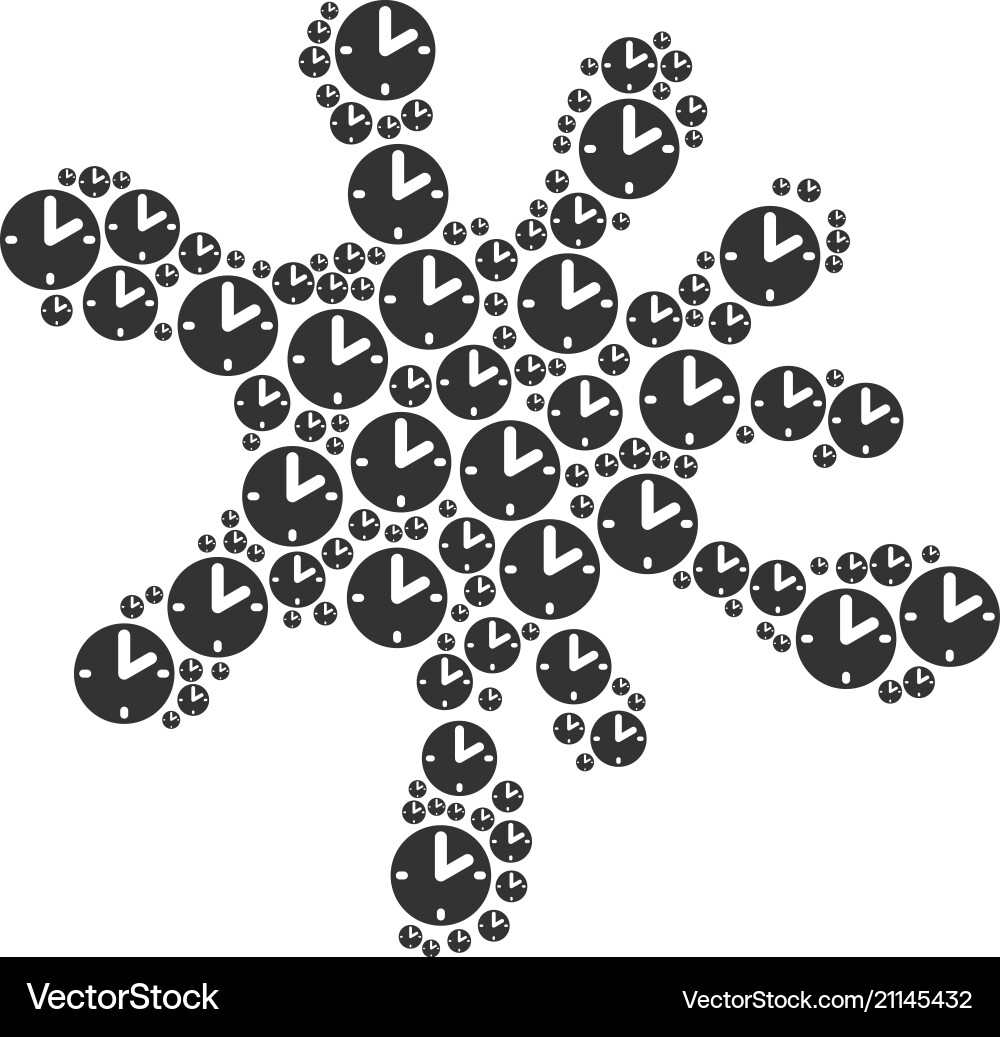 Blot shape of clock icons Vector Image