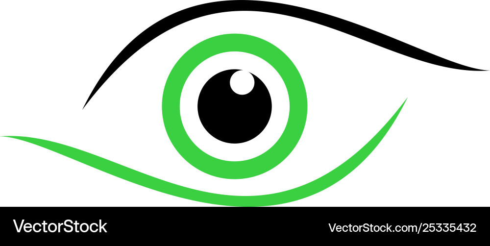Eye optic vision logo Royalty Free Vector Image