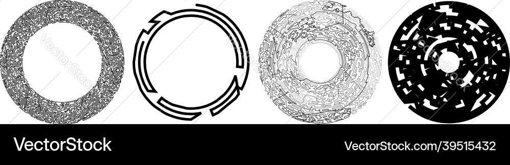 Geometric random circular element abstract Geometric random circular element abstract Vector Image