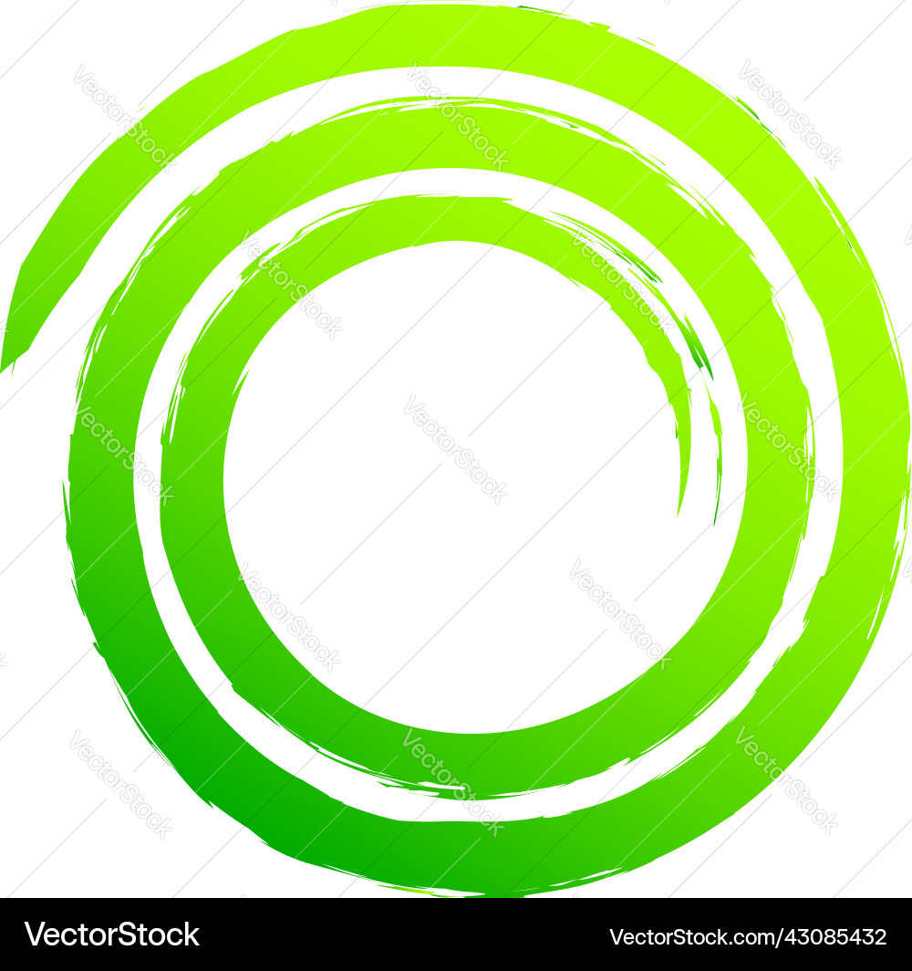 Grungy textured spiral design element vector image
