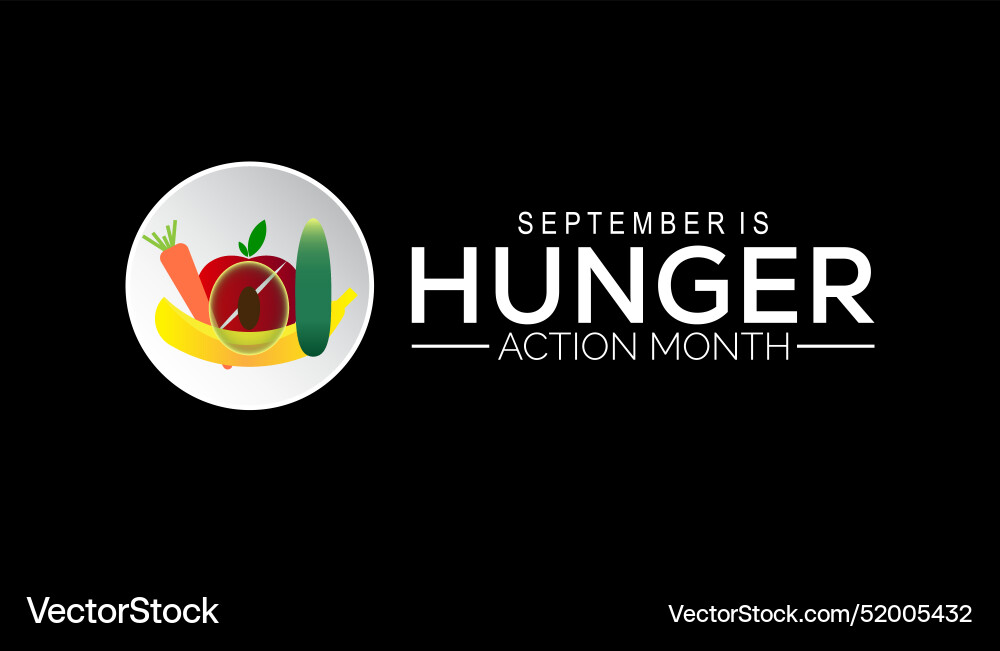 Hunger action month Vector Image