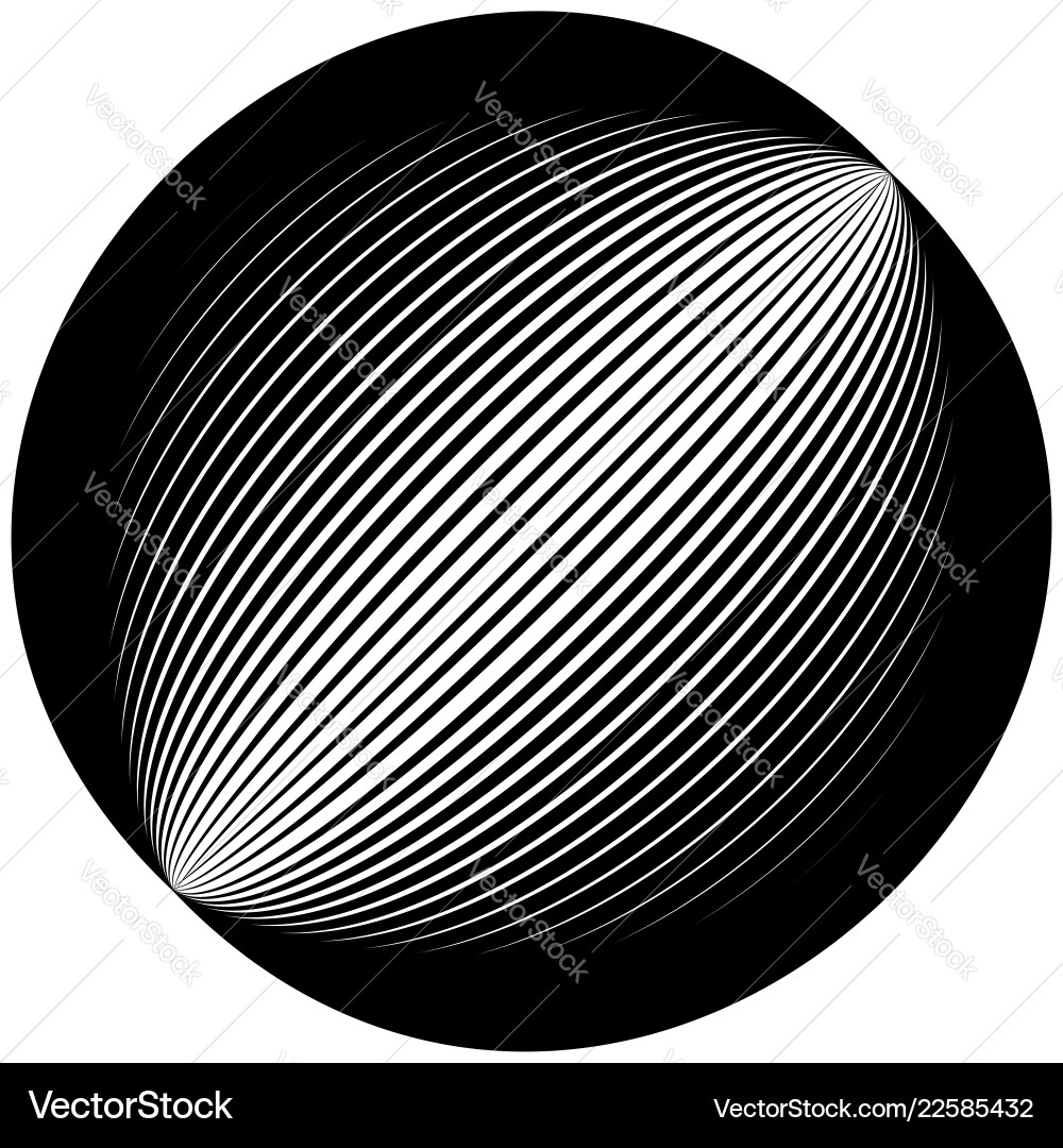 Lined circle element diagonal lines forming Lined circle element diagonal lines forming Vector Image