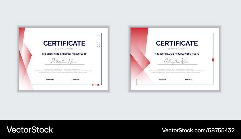 Modern Gradient Certificate Template Vector Image