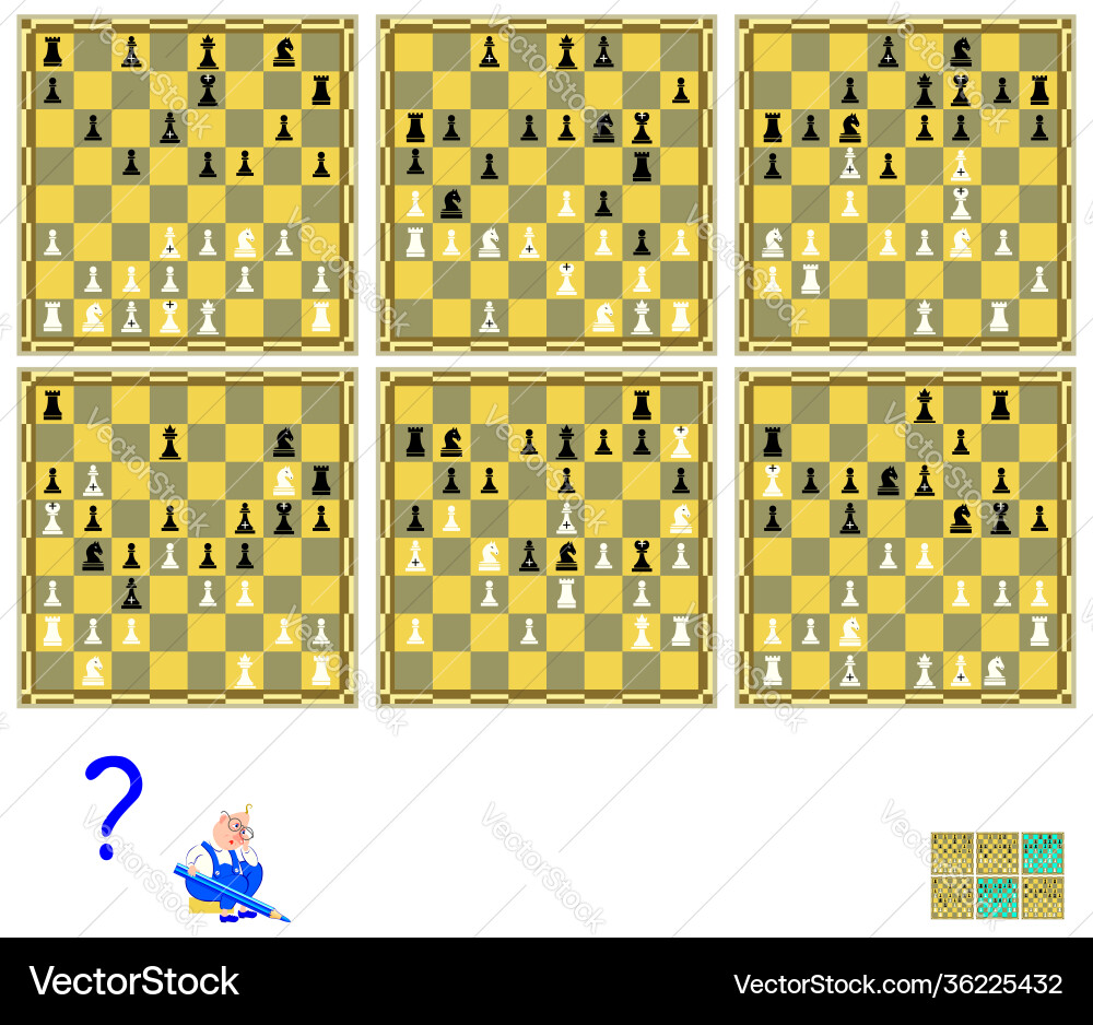 Need to find two chess boards with identical set Need to find two chess boards with identical set Vector Image