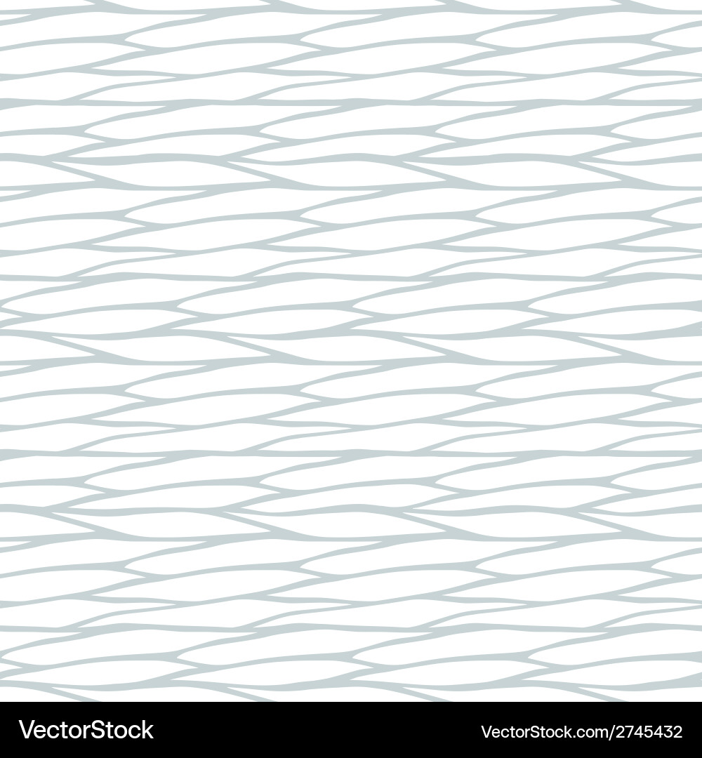 Seamless pattern with hand drawn abstract waves vector image