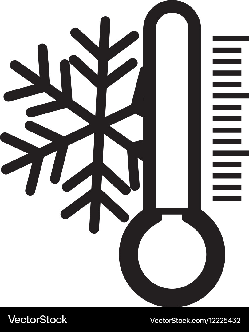 Thermometer and snowflake icon Vector Image
