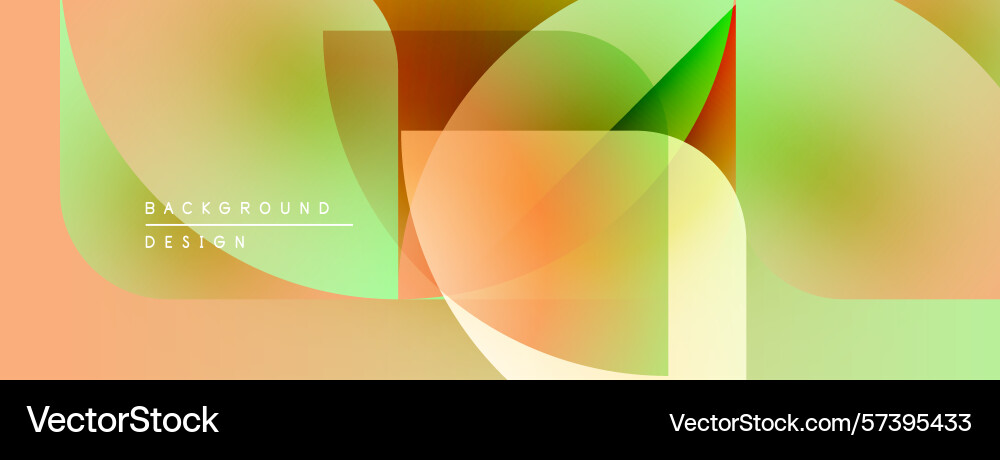 Abstract geometric shapes overlap soft gradients Vector Image