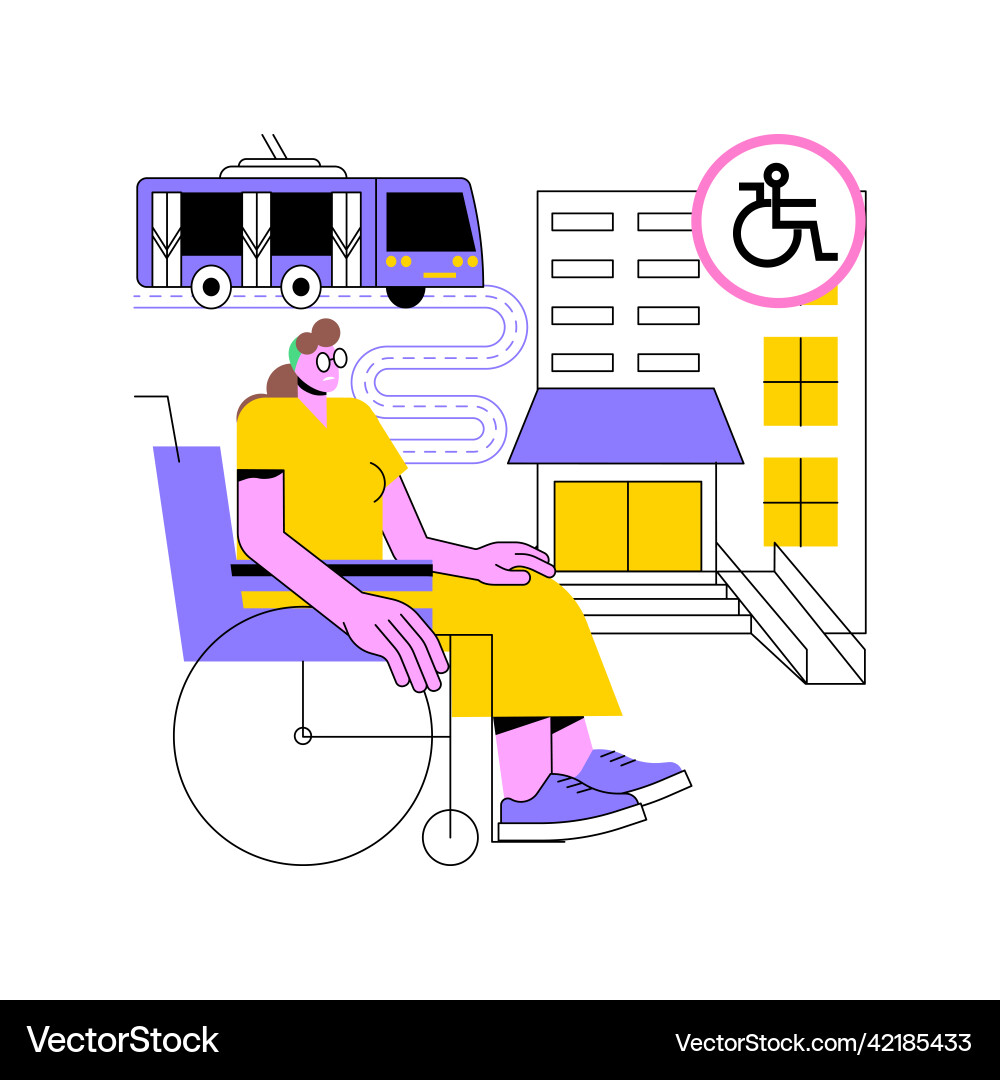 Accessible environment design abstract concept Vector Image
