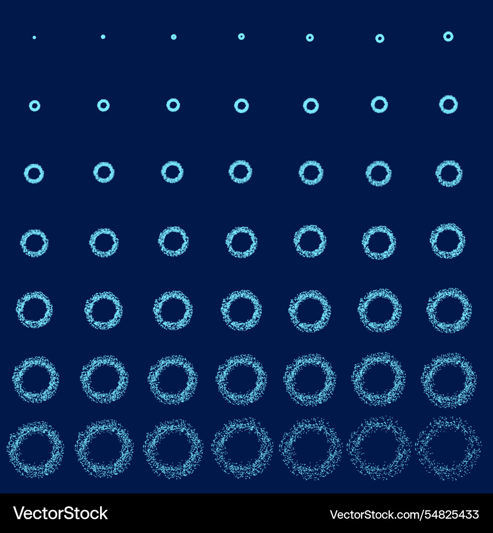 Animation set of abstract particle groups Animation set of abstract particle groups vector image