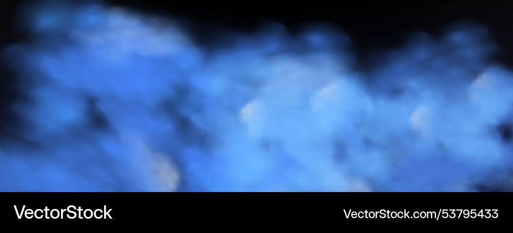 Black background with gray blue clouds creating Black background with gray blue clouds creating Vector Image