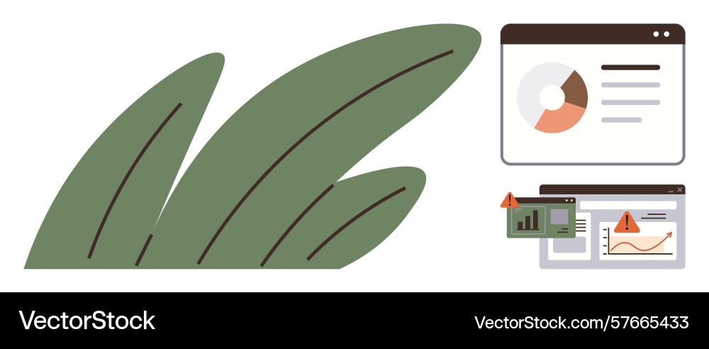 Data analysis challenges with performance alerts vector image