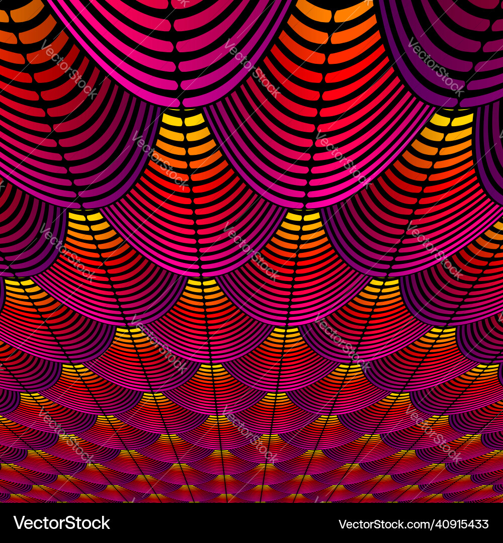 Feather styled background with curved lines vector image