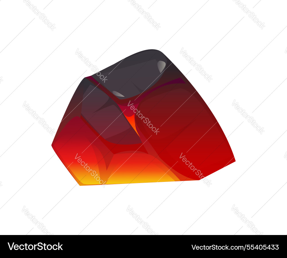 Fireplace burn ember cartoon charcoal single piece Fireplace burn ember cartoon charcoal single piece vector image
