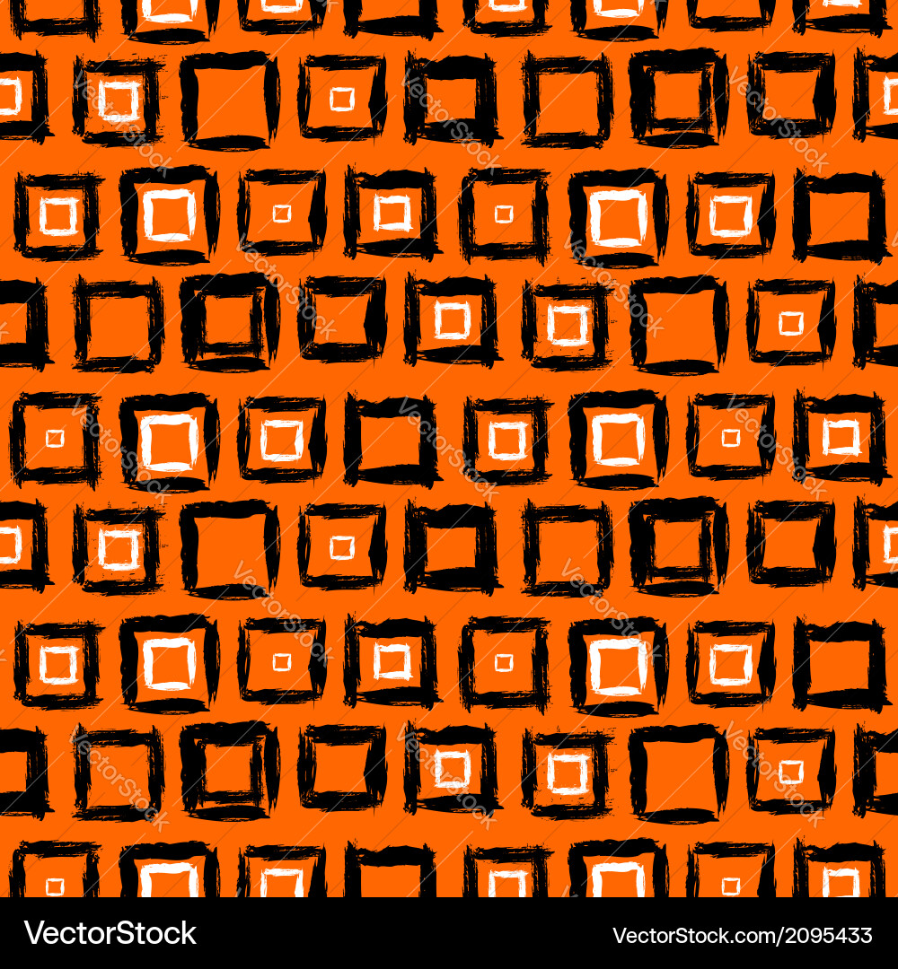 Hand Painted Square Pattern Vector Image