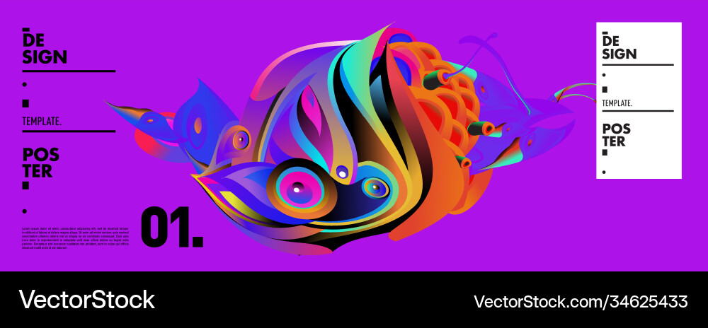 Landing page background template with colorful Vector Image