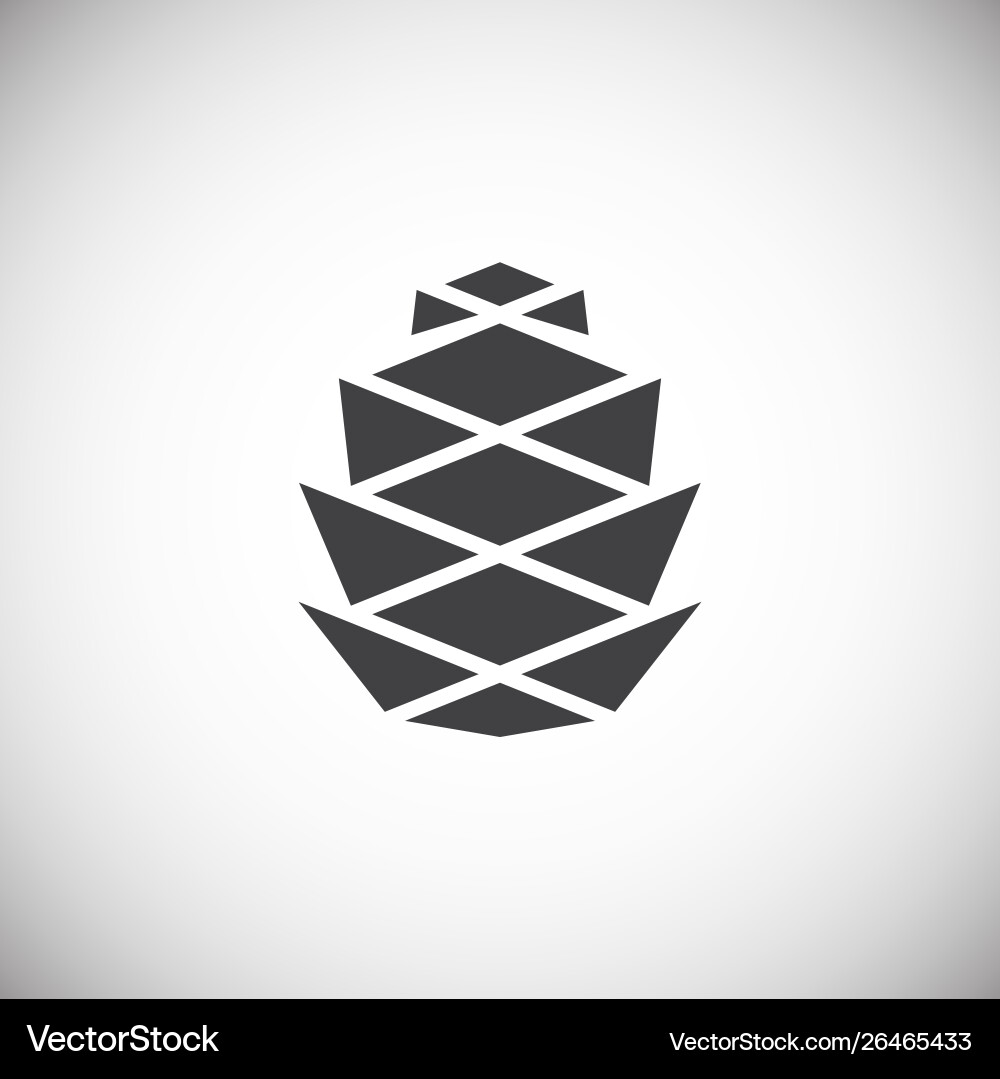 Pine cone icon on background for graphic and web Vector Image