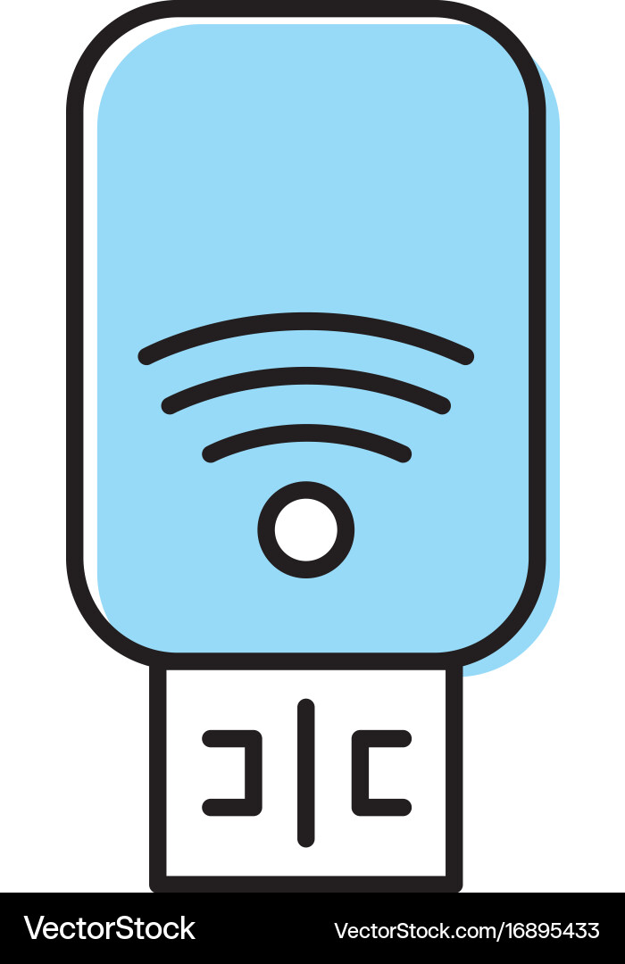 Usb memory technology to save data information Vector Image