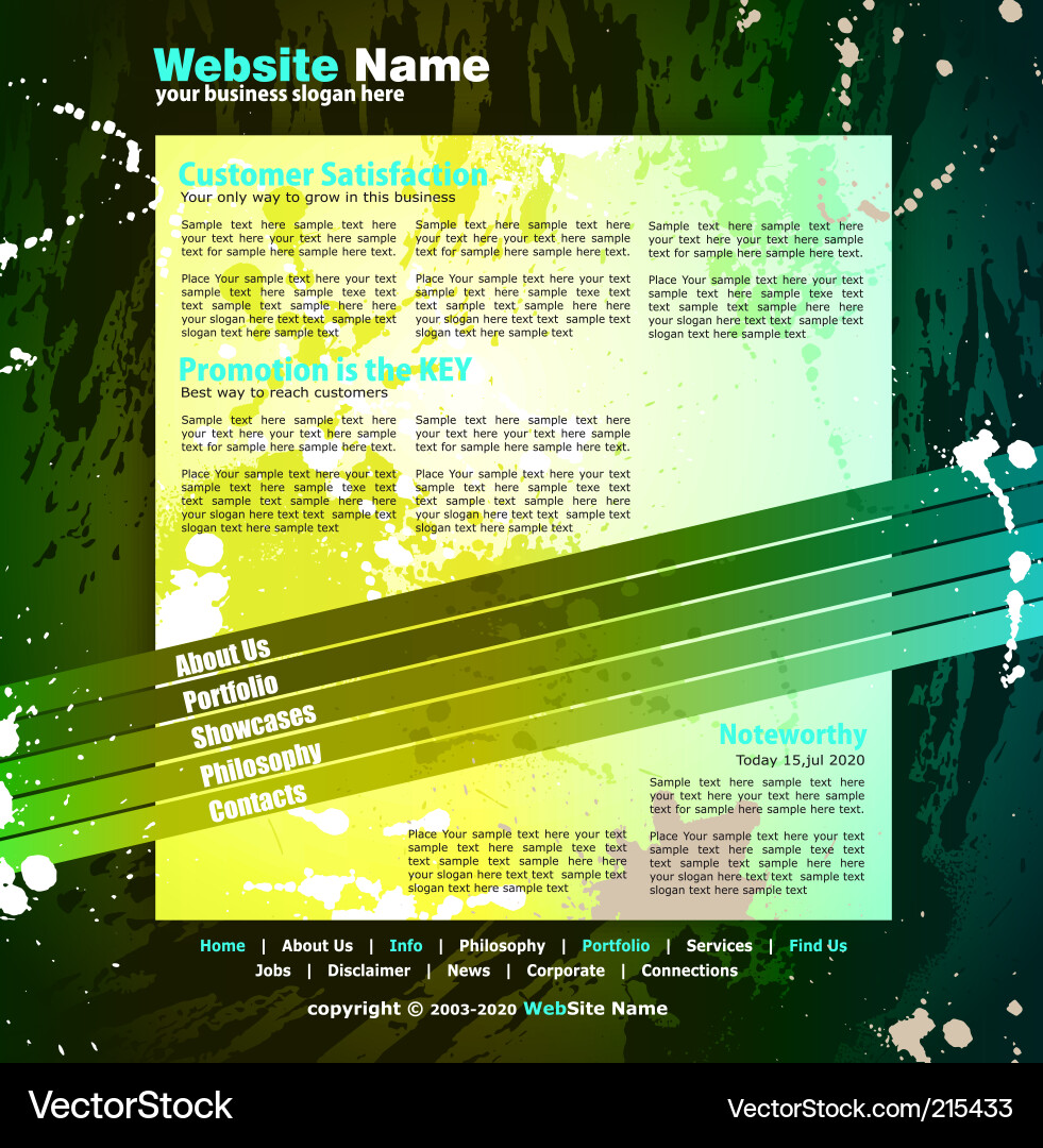 Web design template Vector Image