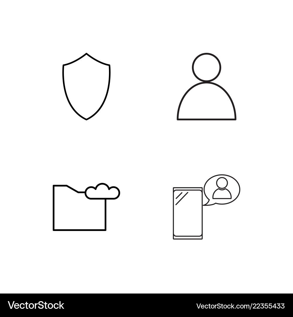 Web simple outlined icons set Web simple outlined icons set Vector Image