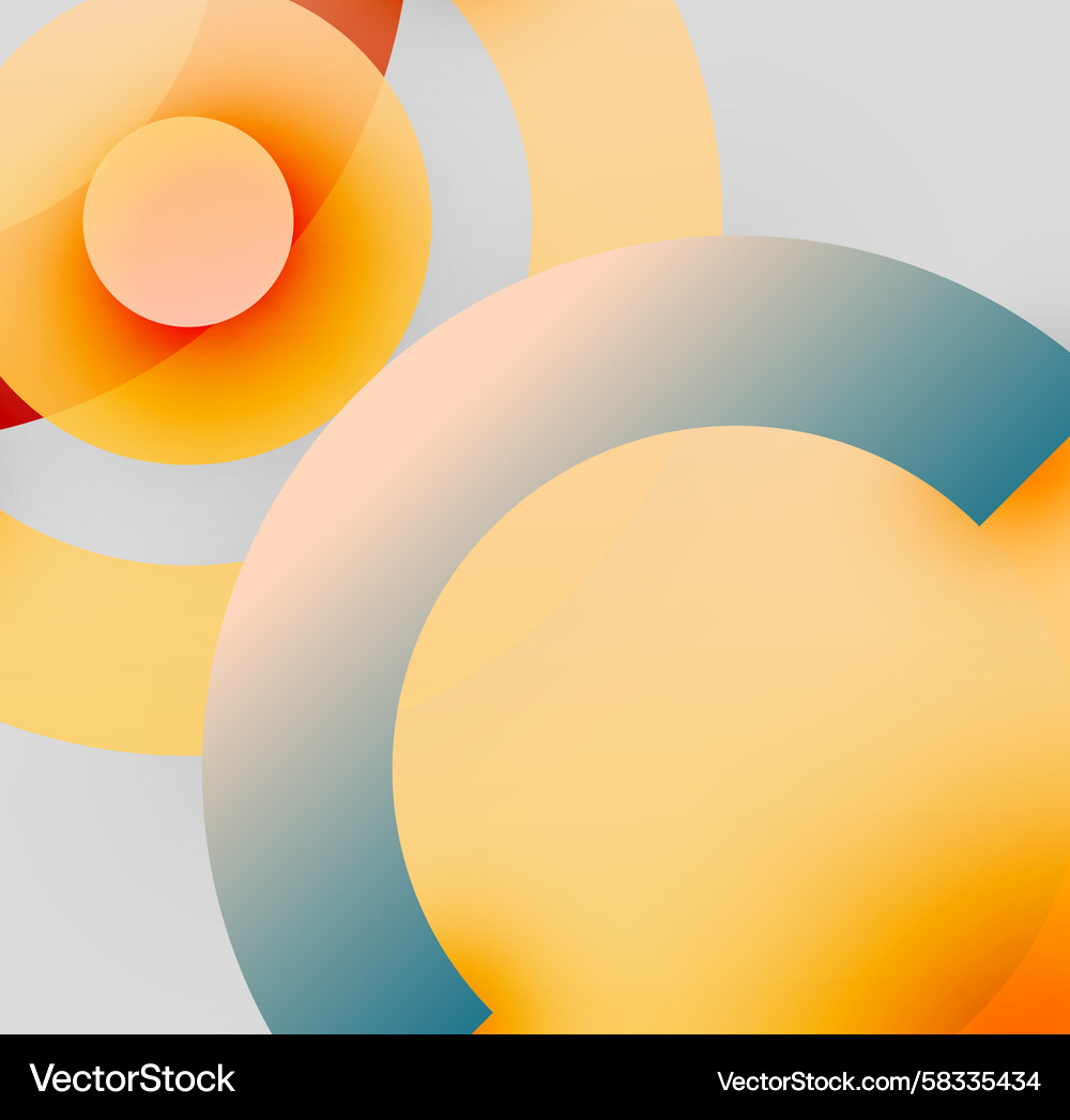 Abstract composition overlapping circles Vector Image