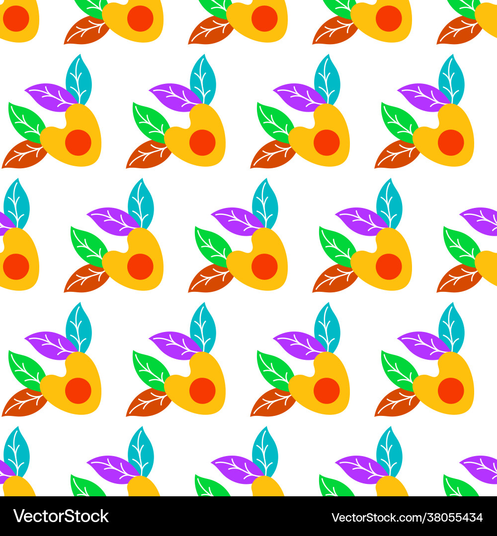 Abstract fruit seamless repeat pattern background Vector Image