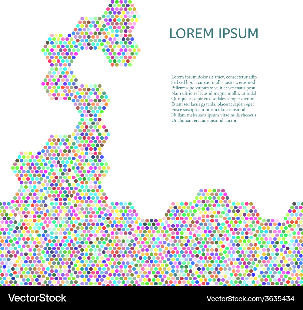 Abstract hexagon dots background vector image