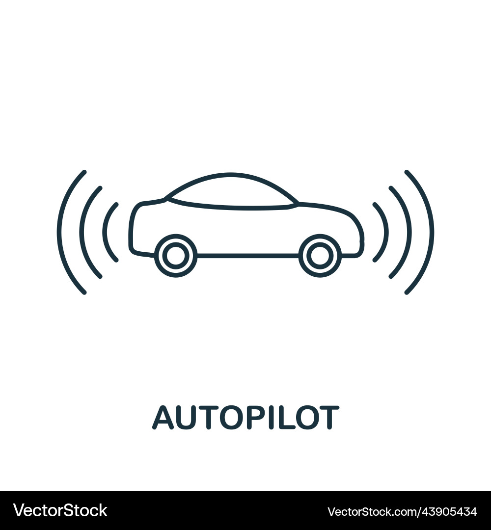 Autopilot icon simple element from technology Vector Image
